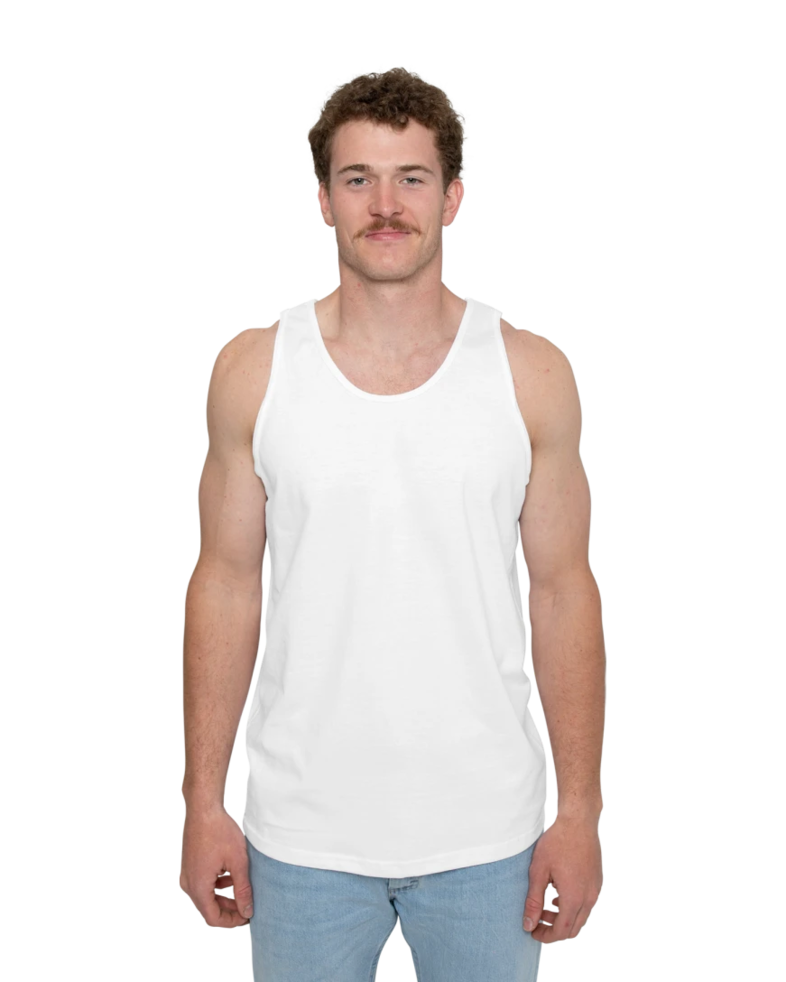 Image of a model wearing a 2200 Gildan Ultra Cotton Tank Top