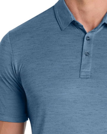 Closeup of a TM1MW451 TravisMathew Auckland Slub Polo