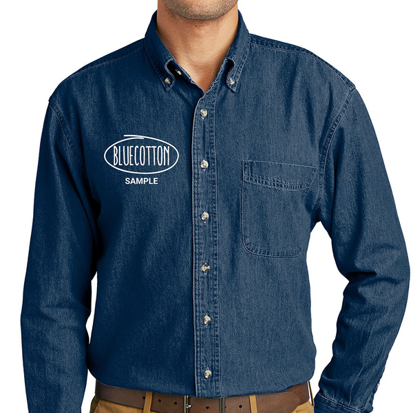 SP10 Port & Company Long Sleeve Value Denim