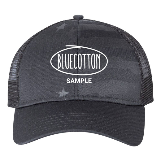 Sample image of USA750M Outdoor Cap Debossed Stars and Stripes Mesh-Back Cap