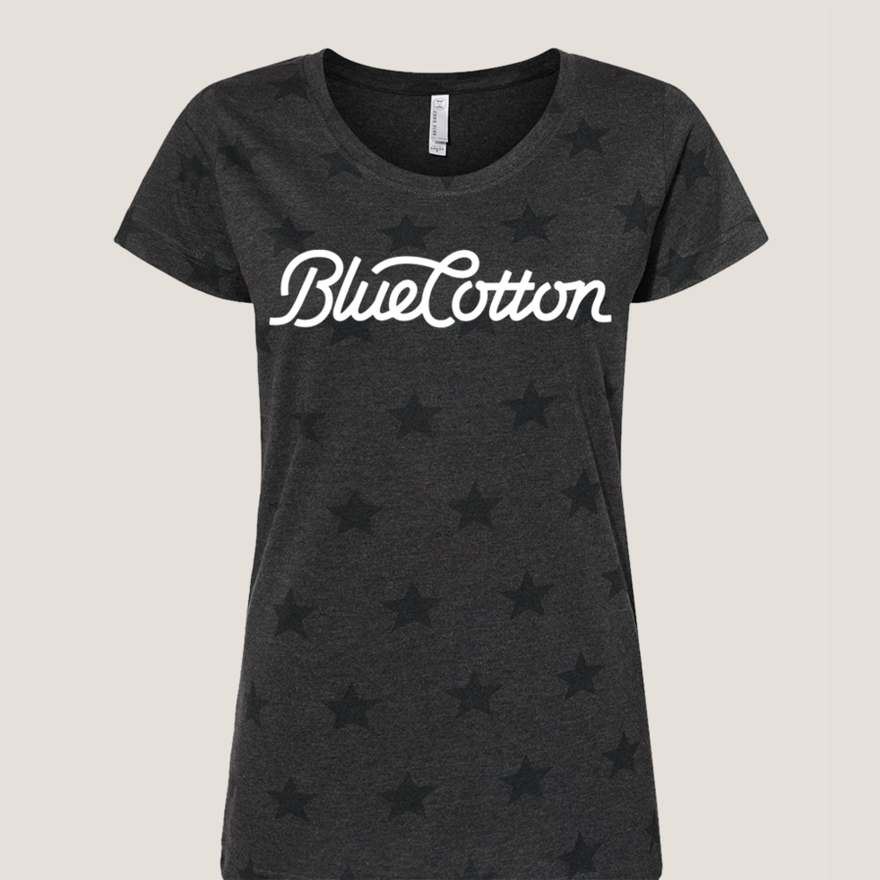 Image of 3629 Code Five Women's Star Print Scoop Neck Tee
