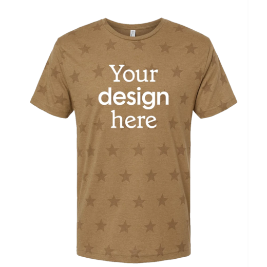 Sample image of 3929 Code Five Star Print Tee