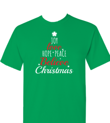 Believe Christmas design idea