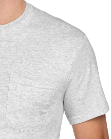 Closeup of a 29MP Jerzees Pocket Tee