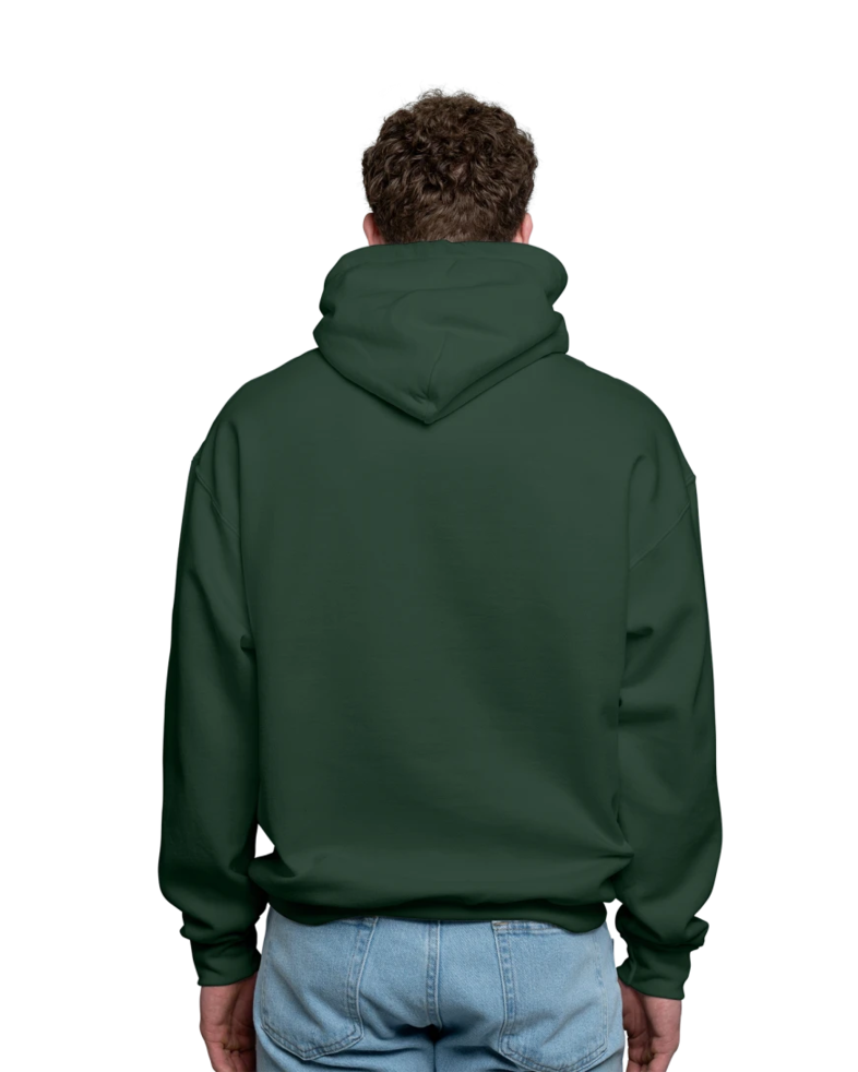 Image of a model wearing a 18500 Gildan Blend Pullover Hooded Sweatshirt
