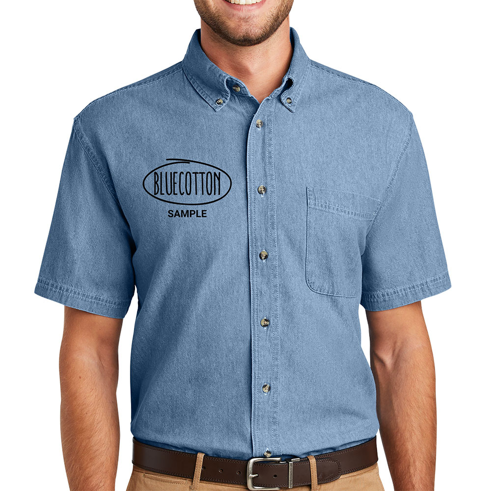 Image of SP11 Port & Company Short Sleeve Value Denim