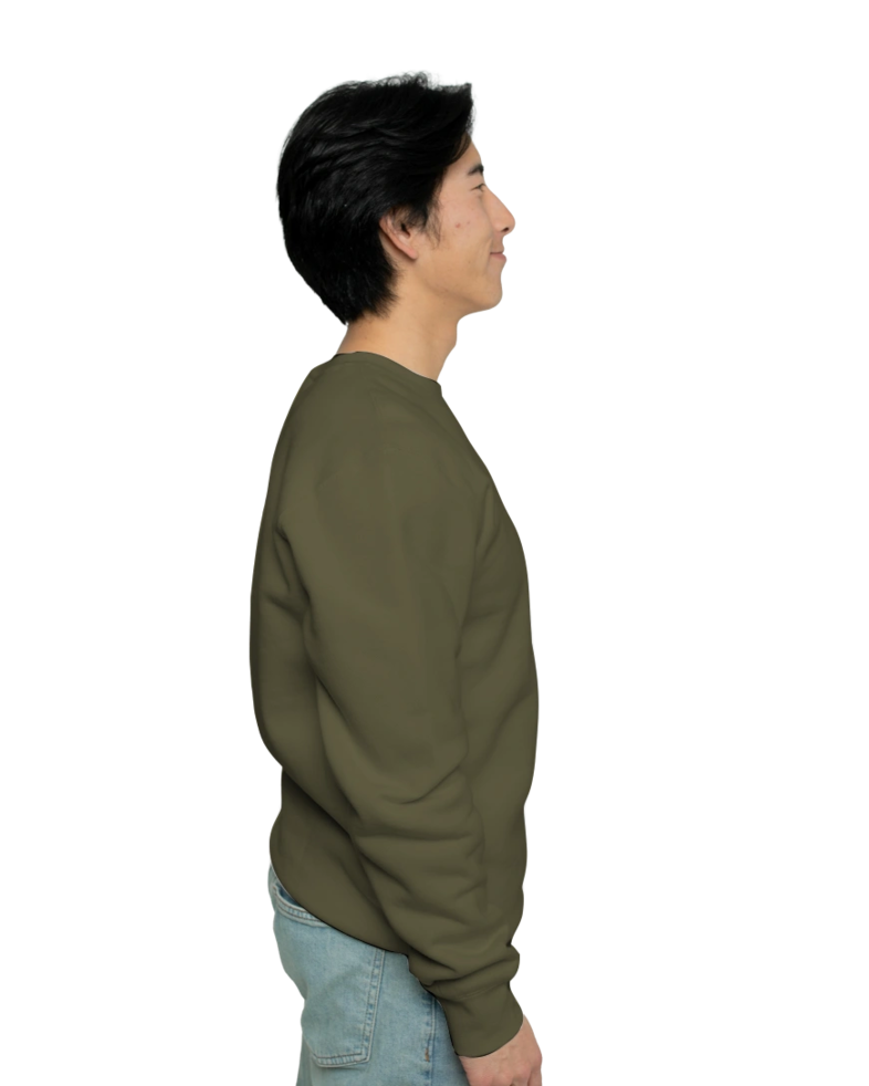 Image of a model wearing a IND3000 Independent Trading Co. Unisex Heavyweight Crewneck Sweatshirt