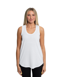 Image of a model wearing DM138L District Ladies Perfect Tri-Blend Racerback Tank