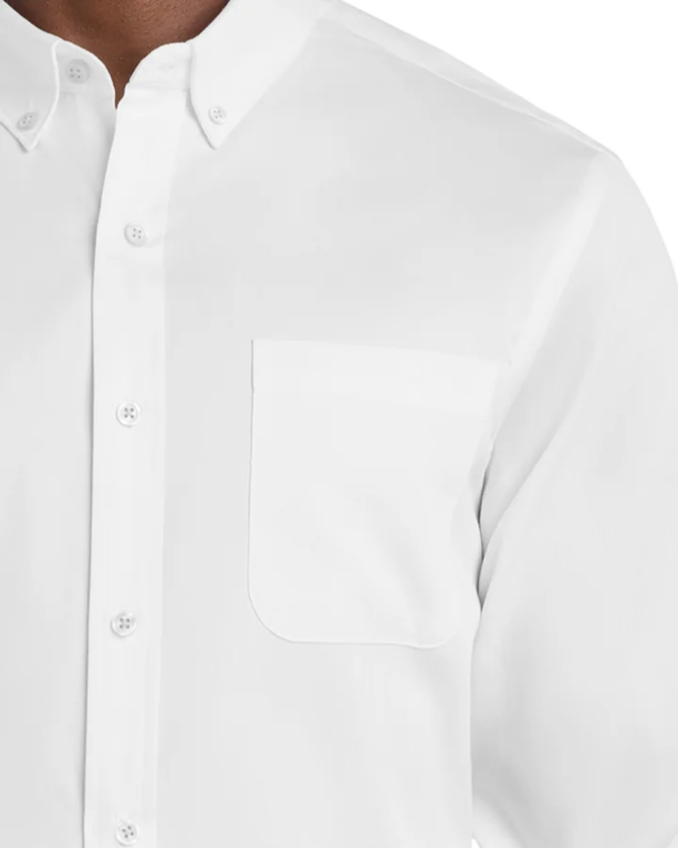 Closeup of a W808 Port Authority Long Sleeve SuperPro React Twill Shirt