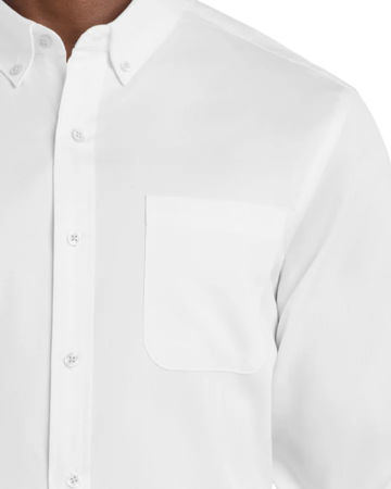 Closeup of a W808 Port Authority Long Sleeve SuperPro React Twill Shirt