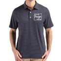 MCK01346 Cutter & Buck Forge Eco Fine Line Stripe Stretch Recycled Mens Polo