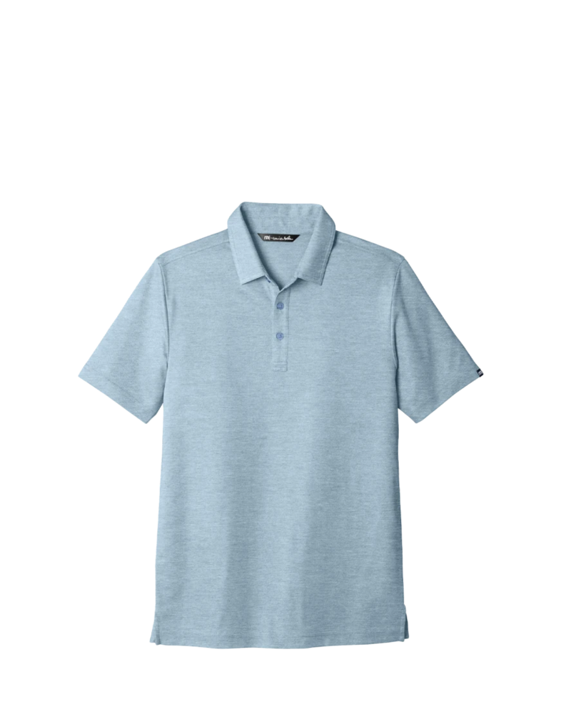 Image of a model wearing a TM1MU412 TravisMathew Oceanside Heather Polo