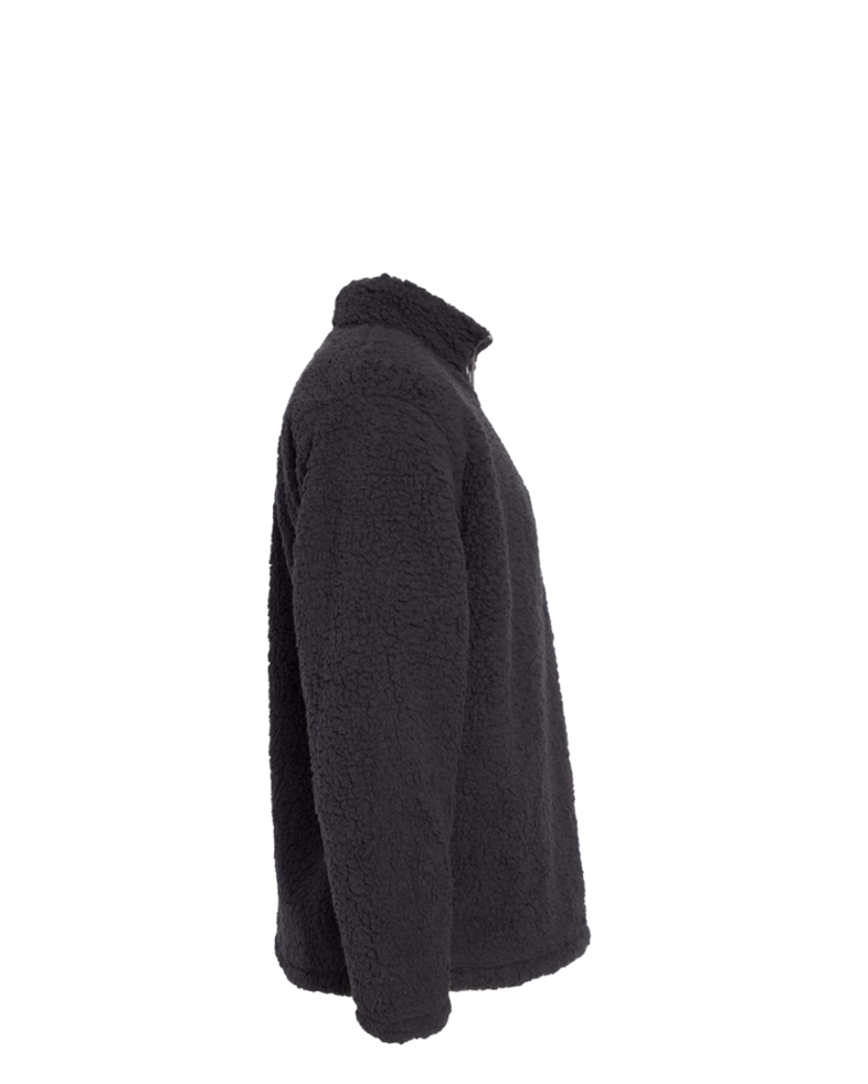 Image of a model wearing a 8454 J. America Sherpa Quarter-Zip Pullover