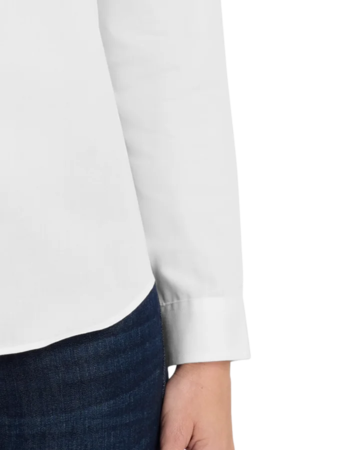 Closeup of a LW808 Port Authority Ladies Long Sleeve SuperPro React Twill Shirt