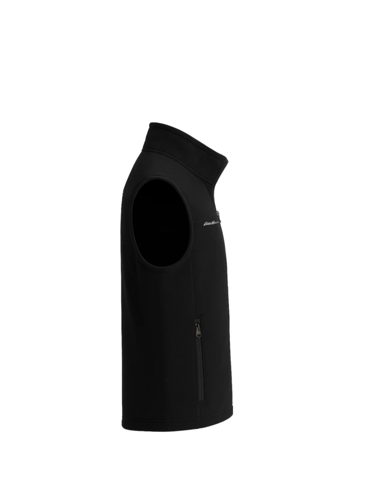 Image of a model wearing a EB204 Eddie Bauer Fleece Vest