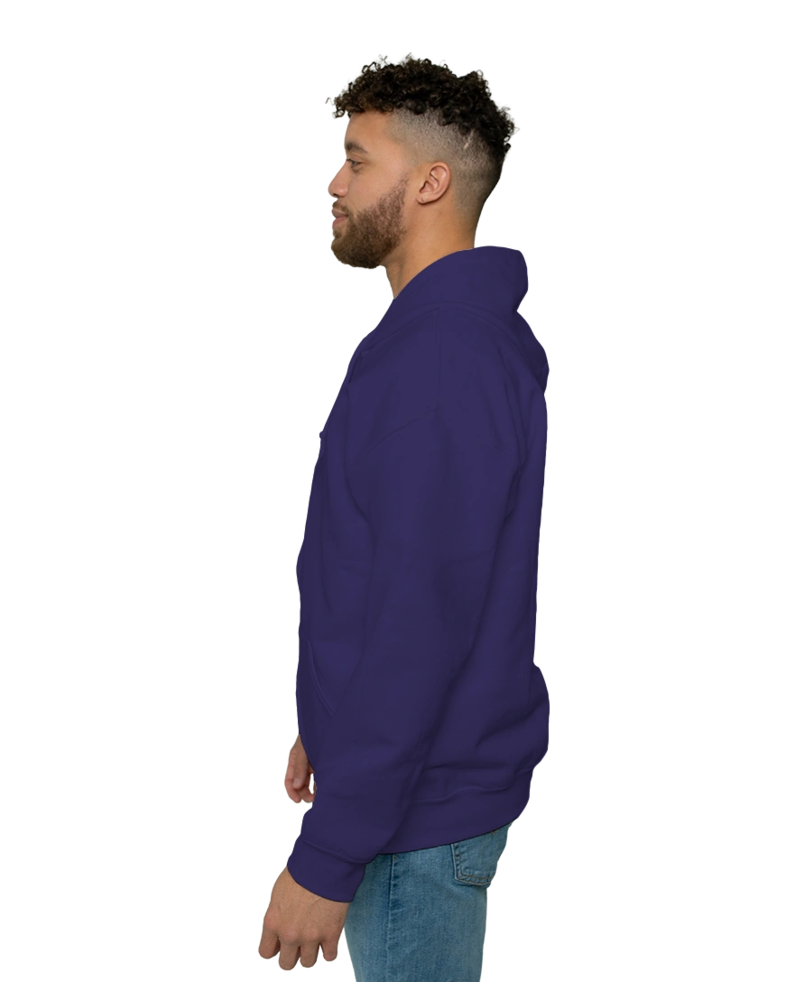 Image of a model wearing a 18600 Gildan Heavy Blend Full Zip Hood