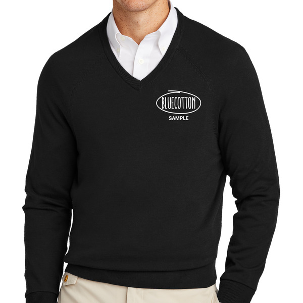 BB18400 Brooks Brothers® Cotton Stretch V-Neck Sweater