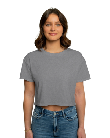 Model wearing a 4062 AS Colour Women's Crop Tee