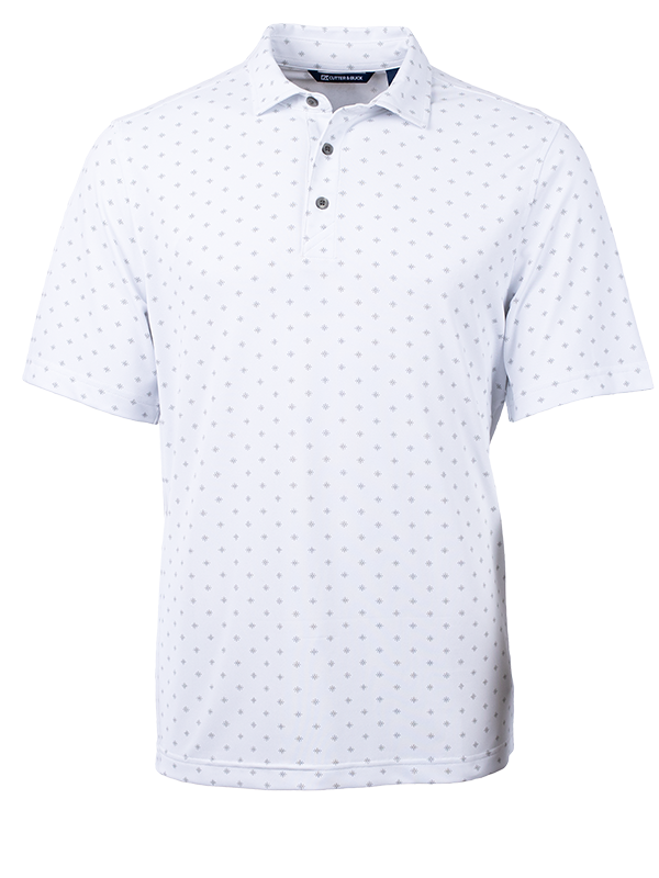 MCK01170 Cutter & Buck Virtue Eco Pique Tile Print Recycled Mens Polo