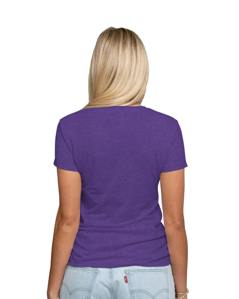 Image of a model wearing a 6710 Next Level Ladies Tri-Blend Crew
