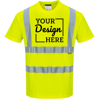 Hi-Vis:  S170 Portwest Cotton Comfort Short Sleeve T-Shirt