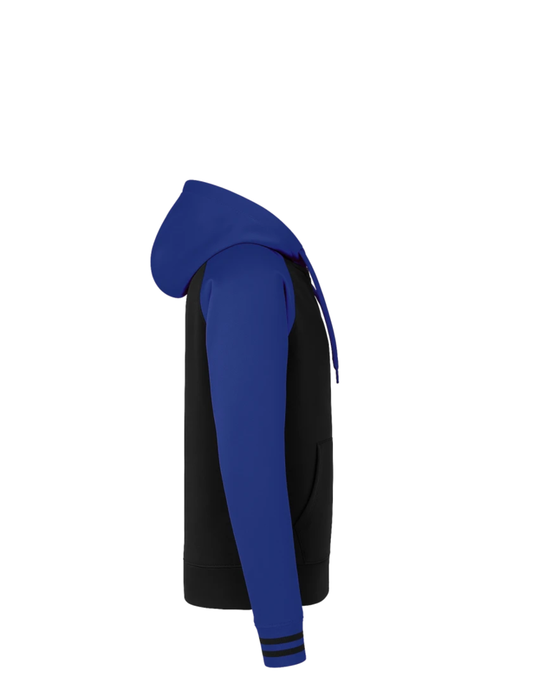 Image of a model wearing a ST236 Sport-Tek Sport-Wick Varsity Fleece Full-Zip Hooded Jacket