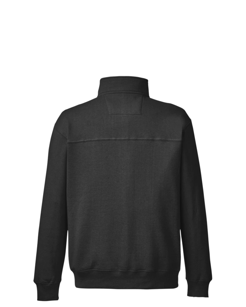Image of a model wearing a N17176 Nautica Anchor Fleece Quarter-Zip Sweatshirt