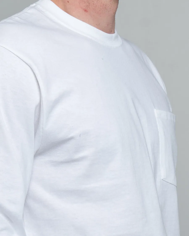 Closeup of a PC61LSP Port & Company Long Sleeve Pocket Tee