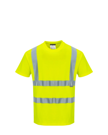 Model wearing a S170 Portwest Cotton Comfort Short Sleeve T-Shirt