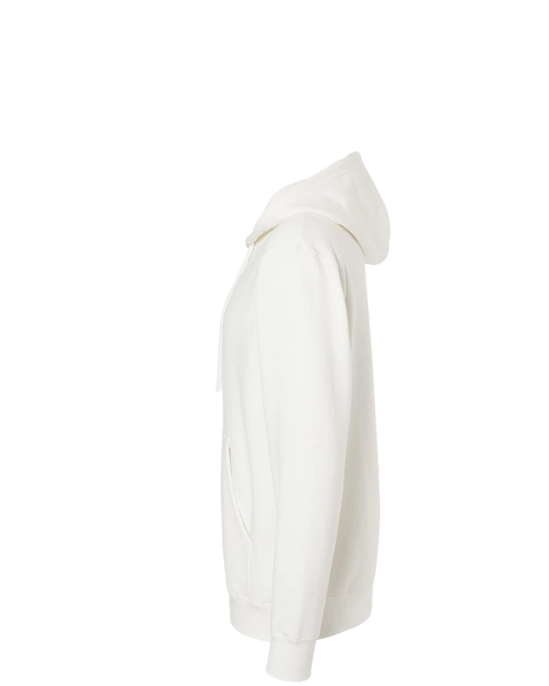 Image of a model wearing a PRM4500 Independent Trading Co. Unisex Midweight Pigment-Dyed Hooded Sweatshirt