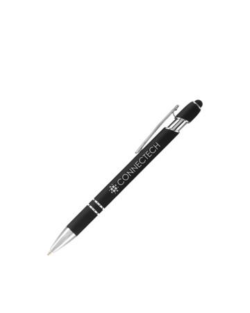Model wearing a MTK Ellipse Softy Gel Pen w/Stylus