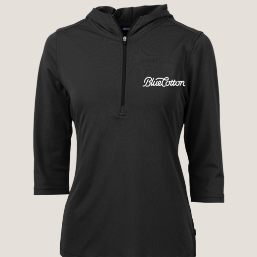 Sample image of LCK00120 Cutter & Buck Virtue Eco Pique Recycled Half Zip Pullover Womens Hoodie