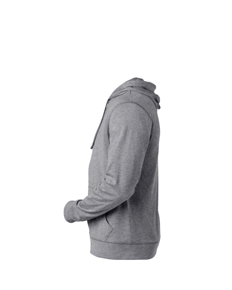 Image of a model wearing a DT1100 District Young Mens Jersey Full-Zip T-shirt Hoodie