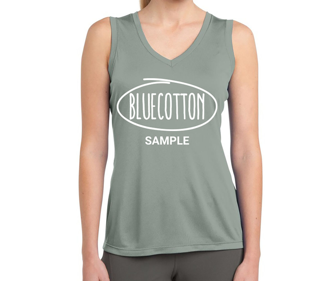 Image of LST352 Sport-Tek Ladies Sleeveless PosiCharge Competitor V-Neck Tee