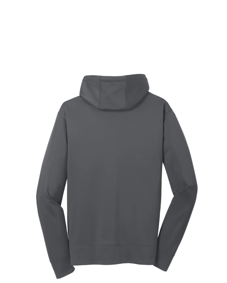 Image of a model wearing a ST238 Sport-Tek Sport-Wick Fleece Full-Zip Hooded Jacket