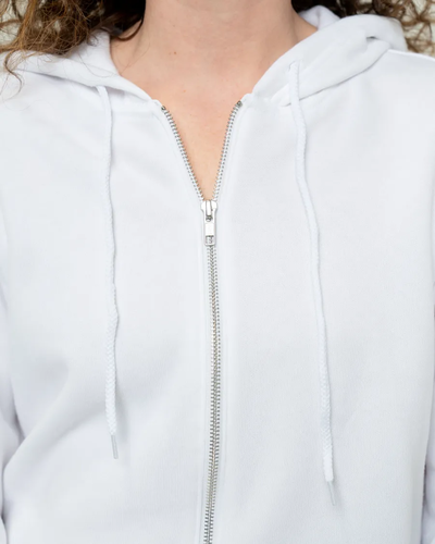 Closeup of a 3739 Bella + Canvas Unisex Sponge Fleece Full-Zip Hoodie