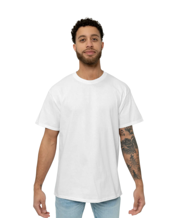 Model wearing a PC61 Port & Company Essential Tee