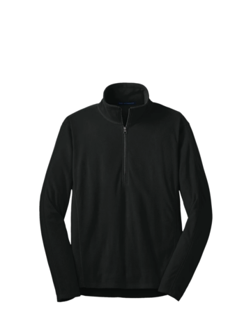 Model wearing a F224 Port Authority Microfleece 1/2-Zip Pullover