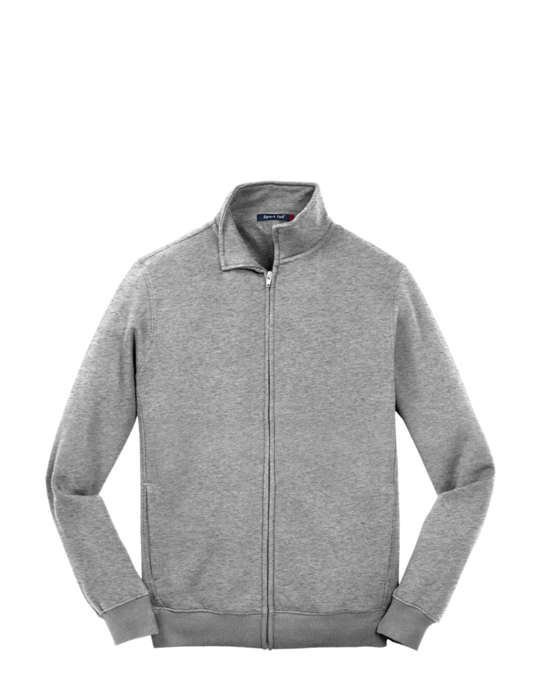 Image of a model wearing a ST259 Sport-Tek Full Zip Sweatshirt