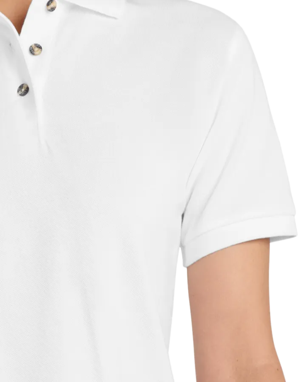 Closeup of a L420 Port Authority Pique Knit Ladies Sport Shirt