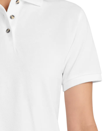 Closeup of a L420 Port Authority Pique Knit Ladies Sport Shirt