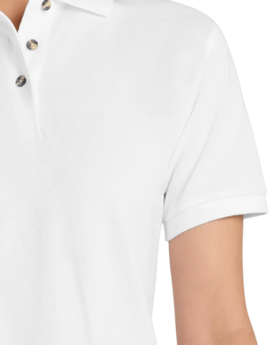 Closeup of a L420 Port Authority Pique Knit Ladies Sport Shirt