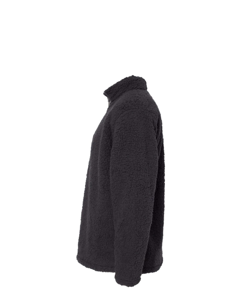 Image of a model wearing a 8454 J. America Sherpa Quarter-Zip Pullover