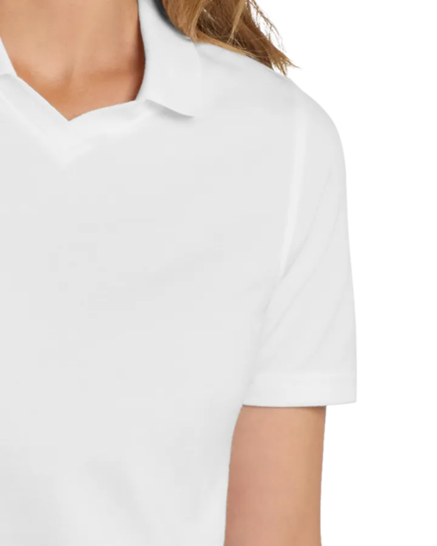 Closeup of a L455 Port Authority Ladies' Rapid Dry Polo