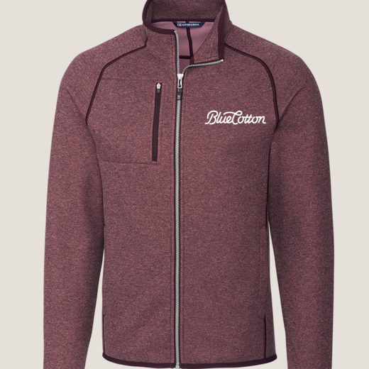 Sample image of MCO00050 Cutter & Buck Mainsail Sweater-Knit Mens Full Zip Jacket