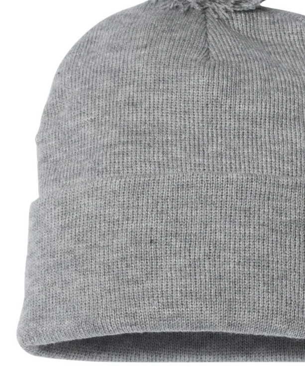 Closeup of a SP15 Sportsman Pom-Pom 12 Inch Knit Beanie