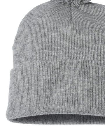 Closeup of a SP15 Sportsman Pom-Pom 12 Inch Knit Beanie