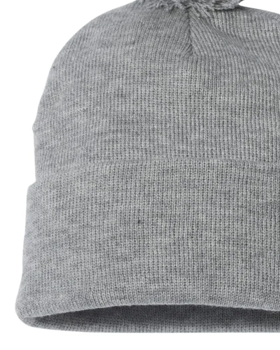 Closeup of a SP15 Sportsman Pom-Pom 12 Inch Knit Beanie