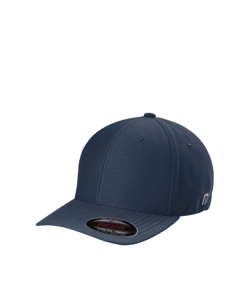 Image of a model wearing a TM1MU426 TravisMathew Rad Flexback Cap