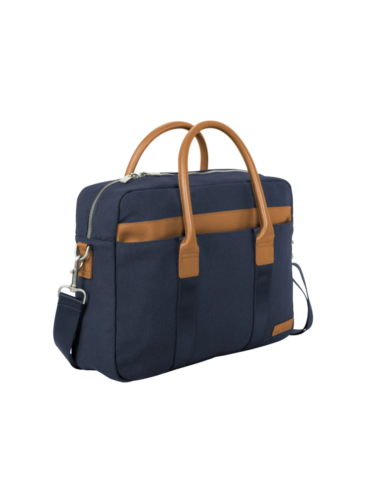 Image of a model wearing a BB18830 Brooks Brothers® Wells Briefcase